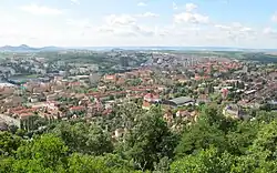pohled na město z vrchu Hněvín