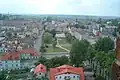 Pohled z věže hradu na město