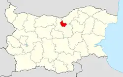 Obština na mapě Bulharska