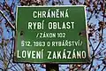 Tabulka chráněné rybí oblasti