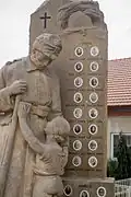 vrchní část pomníku obětem 1. sv. v.