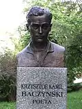 Socha K. K. Baczyńskiego ve městě Kielce (Polsko)