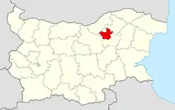 Obština na mapě Bulharska