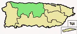 Diecéze Arecibo na mapě