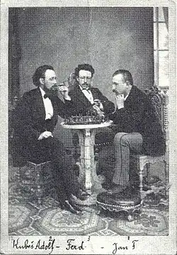 Bratři Kubešové (Ferdinand uprostřed, cca 1890)