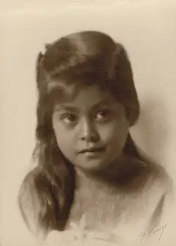 Young Hawaiian Girl, toned gelatin silver print, 1909, signed in pencil on lower right