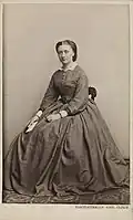 Christian Olsen: Gina Krog, fotografická vizitka s portrétem, 1865