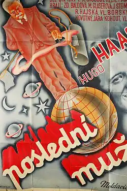 Filmový plakát k filmu Poslední muž (1934) s Hugo Haasem v hlavní roli