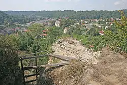 Pohled na město ze západní části jádra hradu