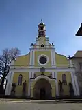 Průčelí kostela po barokní rekonstrukci