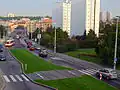 Průběžná ulice těsně po dokončení rekonstrukce tramvajové trati, srpen 2014