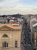 Prašná brána - výhled směr Hybernská ulice