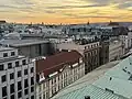 Prašná brána - výhled směr Hybernská ulice