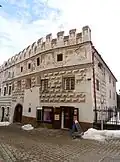 Heydlův dům, diagonální pohled na průčelí