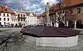Pohled na kašnu od jihizápadu