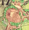 Mapa Prachatic druhého vojenského mapování