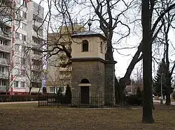 Prague, Letňany, Zvonička svatého Kříže 1.JPG