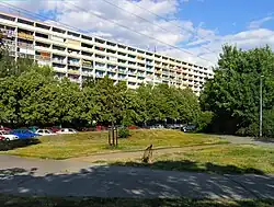Dům v Jablonecké ulici na sídlišti Prosek
