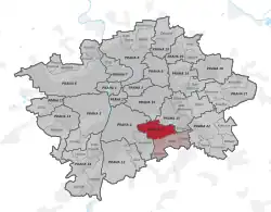 Praha 11 na mapě