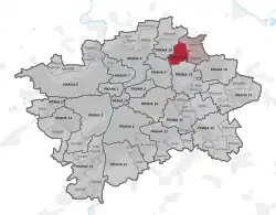 Praha 19 na mapě
