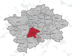 Praha 4 na mapě