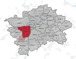 Praha 5 na mapě