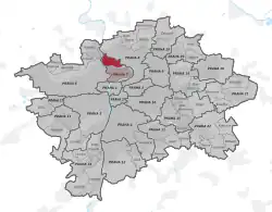 Praha-Troja na mapě