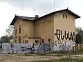 Bývalá stanice Praha Libeň dolní nádraží v blízkosti nynější křižovatky Palmovka (stav 2011)