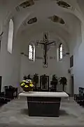 Presbytář katedrálního chrámu sv. Vavřince v Praze na Petříně
