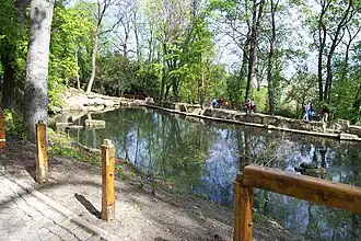 Kinského zahrada, horní jezírko