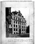 5. 6. 1907 – Pohled na průčelí domu čp. 202, škola u sv. Vojtěcha na Novém Městě