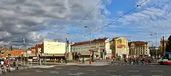 Florenc, křižovatka ulic Ke Štvanici a Sokolovská