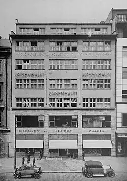 Obchodní dům Bárta a spol. (Rosenbaum), Praha 1, Národní 15, 1928.