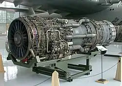 Proudový motor Pratt & Whitney J58 vystavený v Evergreen Aviation & Space Museum