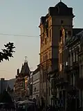 boční pohled na kostel