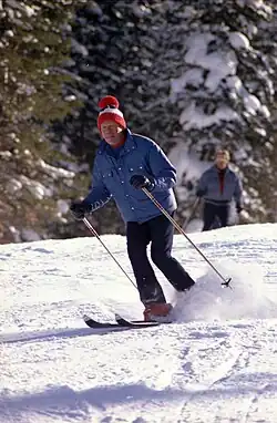 David Hume Kennerly: Prezident Ford na lyžích, Vail, Colorado, 1974.