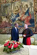 kardinál Parolin s prezidentem Obamou
