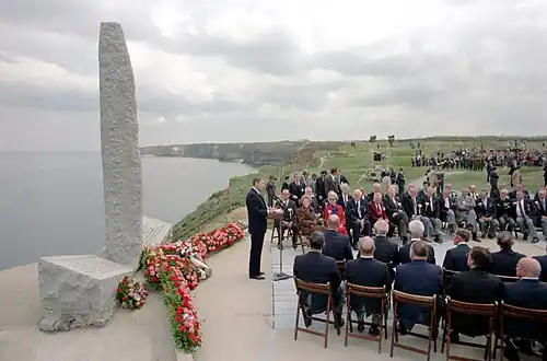 Americký prezident Ronald Reagan pronesl projev[9] ke 40. výročí této události.