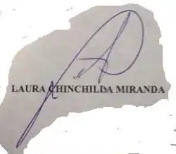 Laura Chinchillová, podpis