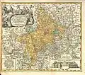 Historická mapa knížecího-biskupství z 18. století