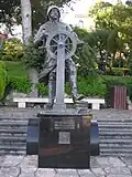 Socha v Monaku: Albert I. jako námořník