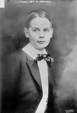 Kníže Maxmilián kolem roku 1914.