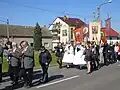 Procesí prochází obcí Dolany