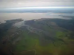 Letecký pohled na Krasnodarskou přehradu
