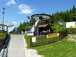 Horní stanice dráhy na Pustevnách v roce 2010