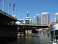 Napůl otočený Pyrmont Bridge