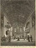 Královnina kaple v roce 1688 po renovaci Christopherem Wrenem v letech 1682–1684
