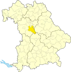 Zemský okres Roth na mapě Bavorska