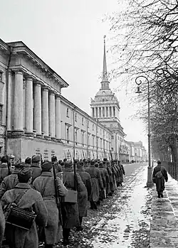 Anatolij Garanin: Vsjevobuč, povinný vojenský výcvik mužů, Leningrad, 9. října 1941, archiv RIA Novosti