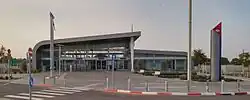 Železniční stanice Ra'anana ma'arav během výstavby, r. 2016.